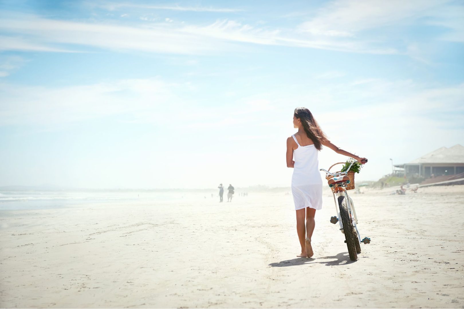 bicicleta durante el embarazo: paseos por la playa